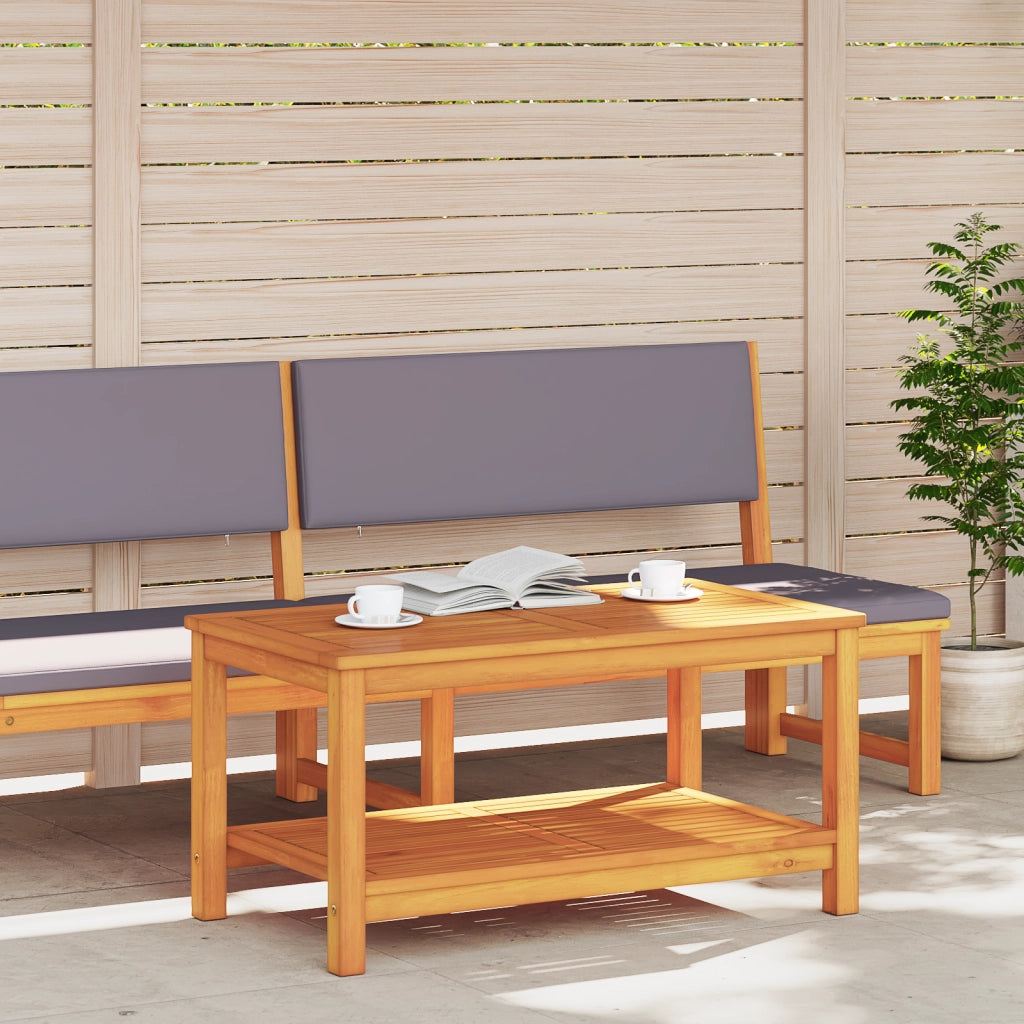 Tavolino da caffÃ¨ 90x50x45 cm in legno massello di acacia