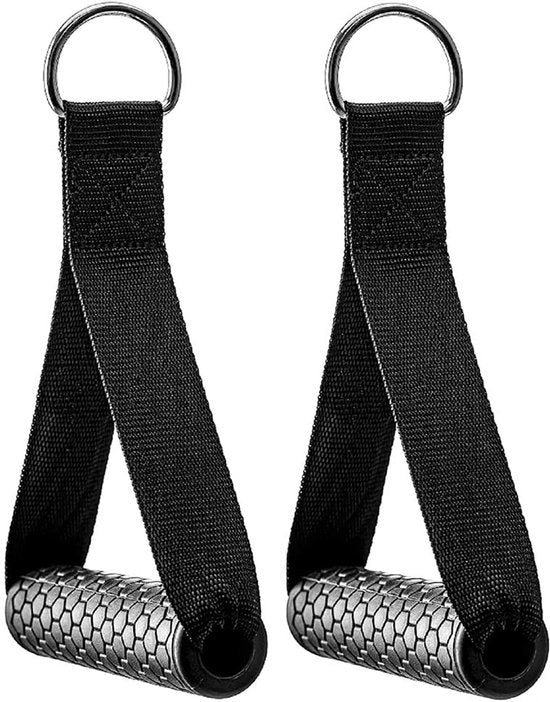 Cinture di resistenza per allenamento - Maniglia per cavo - Macchina di allenamento di alta qualità - Presa con guanto in silicone - Manubri per fitness - Adatto per T...