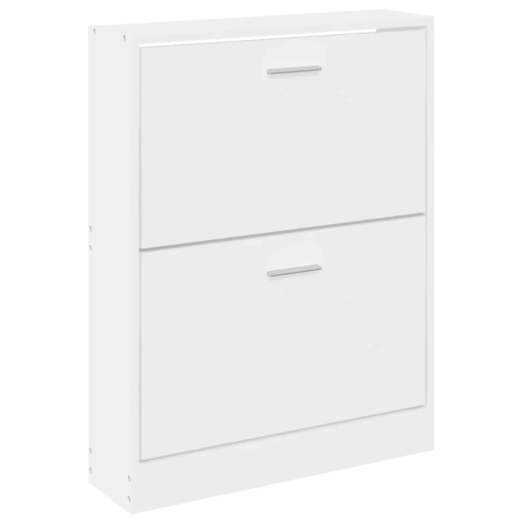 Scarpiera mobile contenitore per scarpe mobile per ingresso/corridoio/soggiorno 59 x 17 x 81 cm legno ingegnerizzato bianco 02_0021473