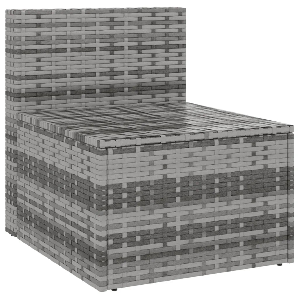Divani Centrali da Giardino con Cuscini 2pz Polyrattan Grigio