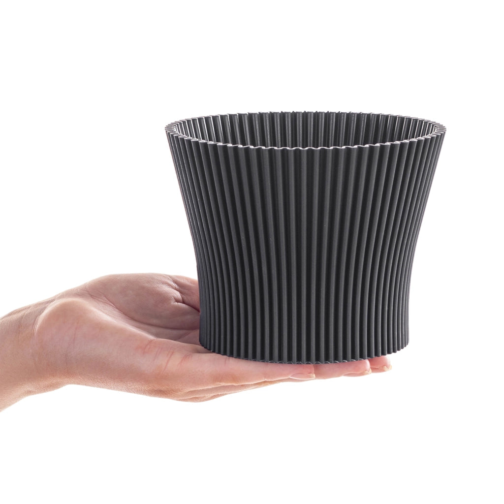 Vaso da fiori KADAX 15 cm, copertura per piante, vaso da fiori in plastica nera