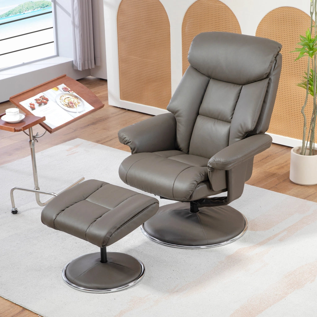 Poltrona Relax Reclinabile Massaggiante ¨C Zephmum ¨C Similpelle Grigio