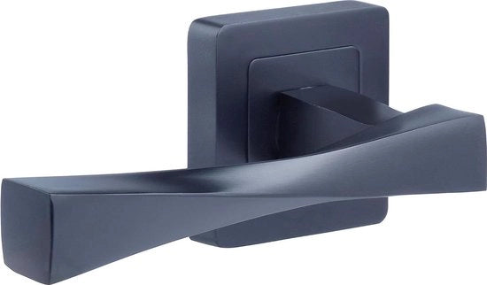 Set di Maniglie Verona Matzwart - incl. Rotonda WC da Bagno - 8 mm - Adatto per porte interne