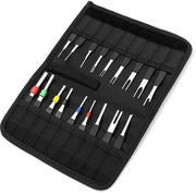 Strumento di Rimozione Terminale - Set a 18 pezzi - Strumento per Rimozione Pin - Set di Rimozione Connettore Cavo - Kit di Altissima Qualità - Borsa di Tarpaulin per la Conservazione