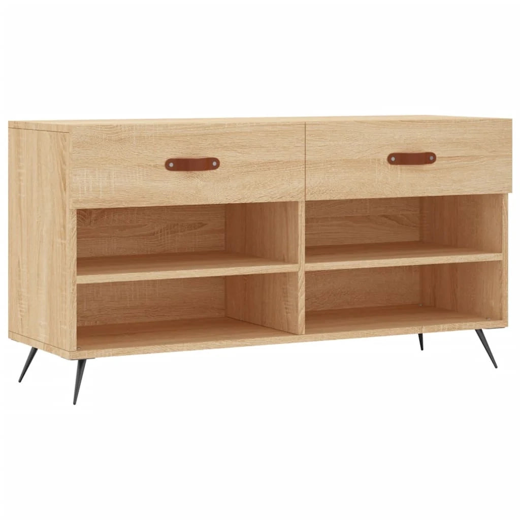 Panca portascarpe/stivali cassettiera scaffale mobiletto portaoggetti per ingresso legno Sonoma 102 x 35 x 55 cm legno ingegnerizzato marrone 02_0022939