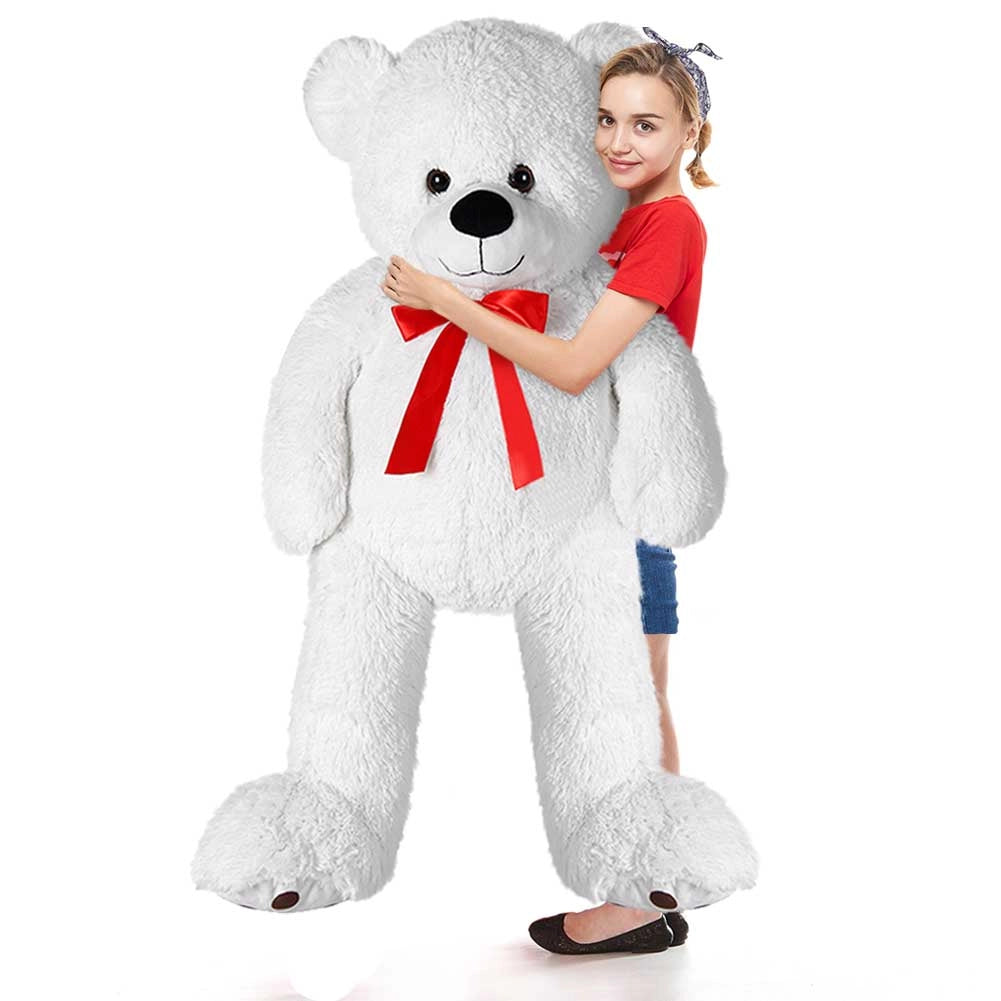 Peluche Orso Gigante XXL Alto 150cm Pupazzo Bambini Orsacchiotto Morbido Bianco