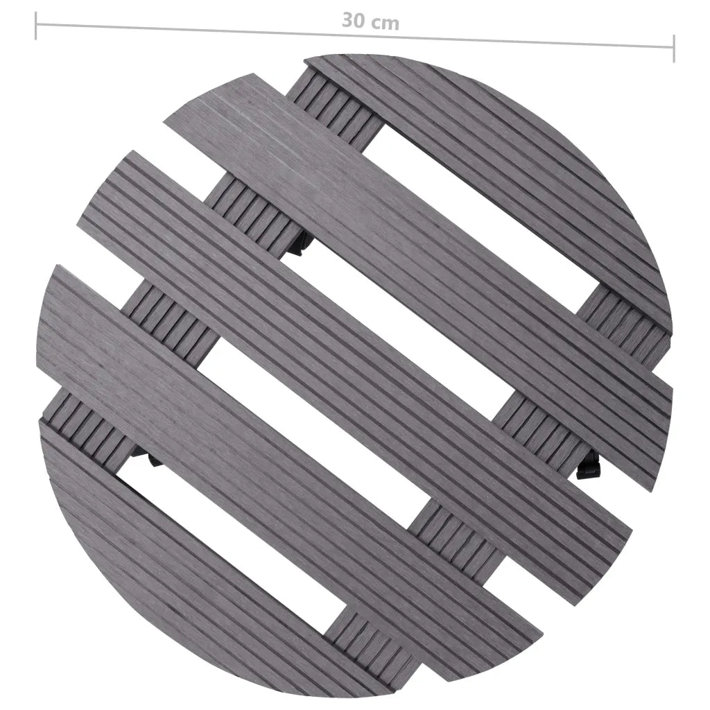 Carrelli Porta Piante 4 pz Grigi Ã˜30x7,5 cm WPC cod mxl 61374