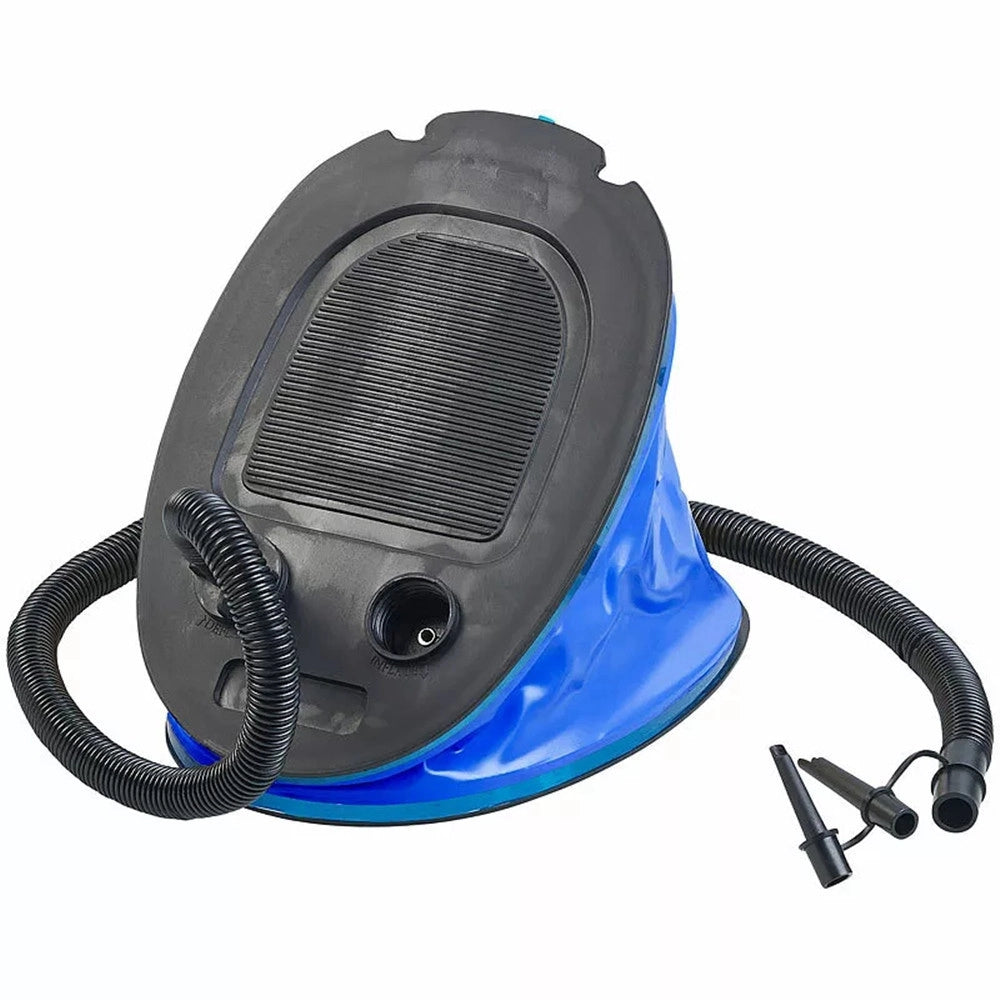 Trade Shop - Pompa A Pedale Blu 3lt Gonfiatore Portatile Piedi Gonfiabile A Soffietto 23x17cm 016999 -