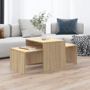 Set Tavolini Salotto Rovere Sonoma 100x48x40 cm Multistrato 802915