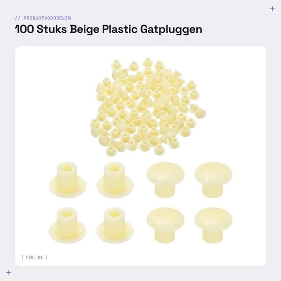 Gatpluggen in silicone 100 pezzi - Afdichtpluggen - Pluggen idraulici - Pluggen antidiefstal per fori di viti - Adatti alla produzione di mobili - Copertura per fori