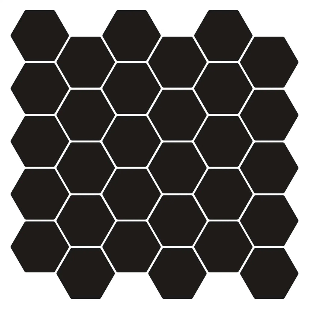 Piastrella Esagonale 20 pcs Nero 30 x 30 cm Poliuretano e PET