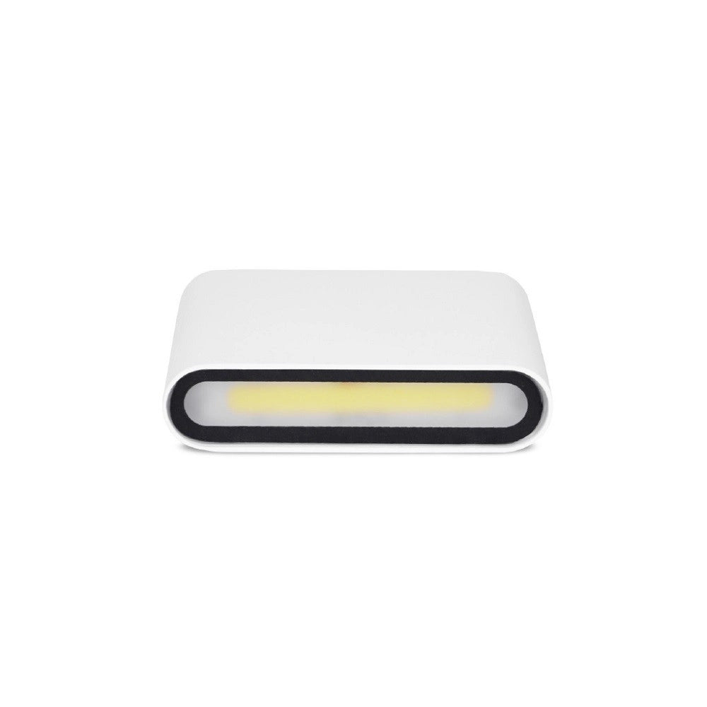 Trade Shop - Applique Led Cob 10w Quadrata Bianca Slim Up & Down Luce Fredda Naturale Xc-9047 - -bianco Freddo      -