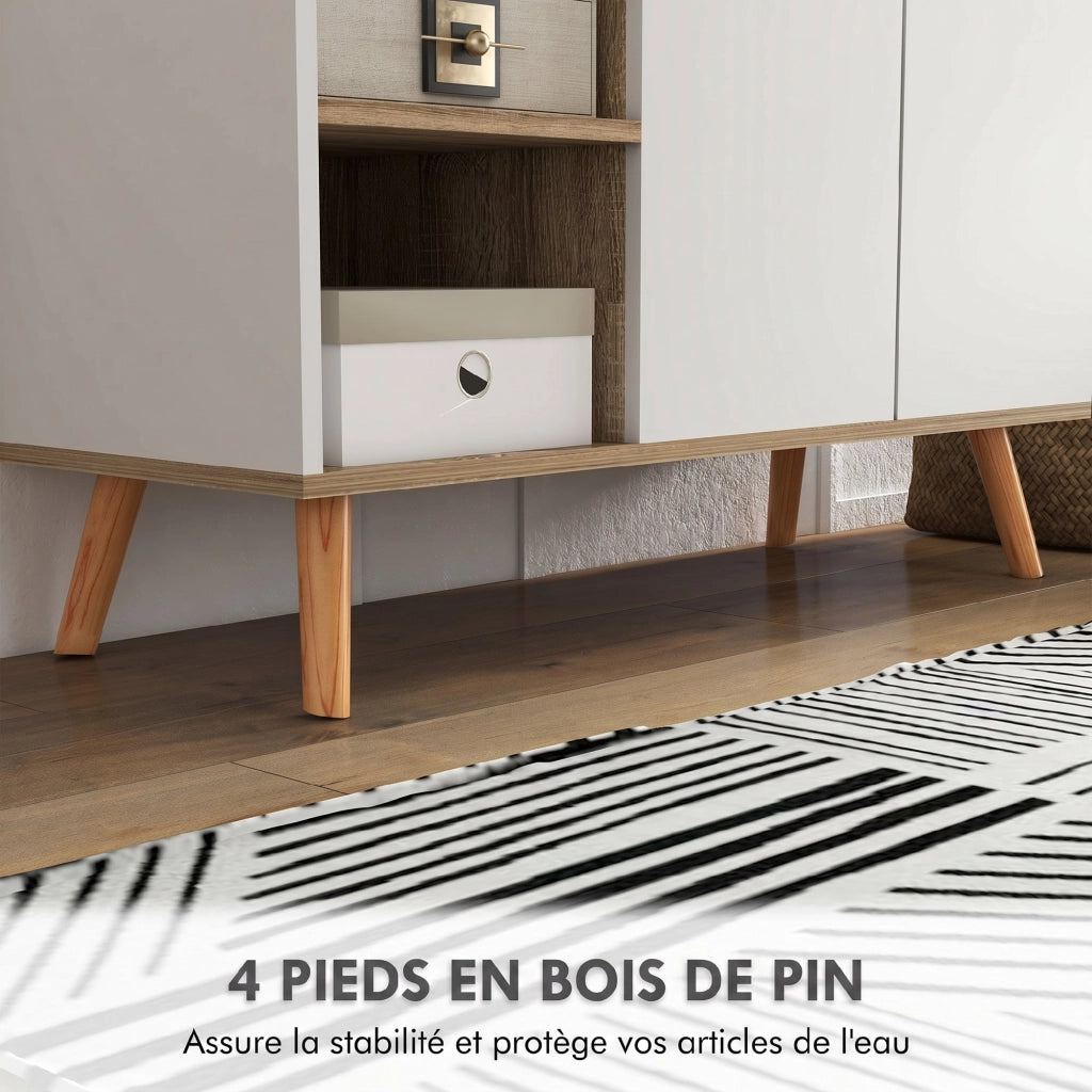 Armadio da cucina ¨C zephmum ¨C bianco 95x35x85 cm