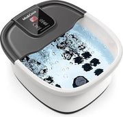 Massaggiatore per i piedi con massaggi automatici e riscaldamento - Bagno idromassaggio rilassante elettrico con Shiatsu, modalità di pressione e di stiramento, vibrazioni e funzione di bolle