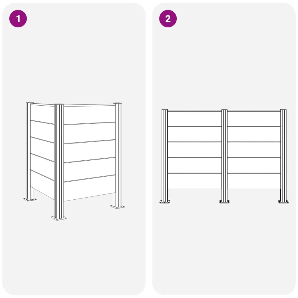 Recinzione Contenitore per Rifiuti Grigio 85 x 85 x 115 cm