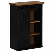 Armadio a muro HALDEN con anta scorrevole 49 x 22,5 x 70 cm design moderno salvaspazio legno di pino nero 02_0057829