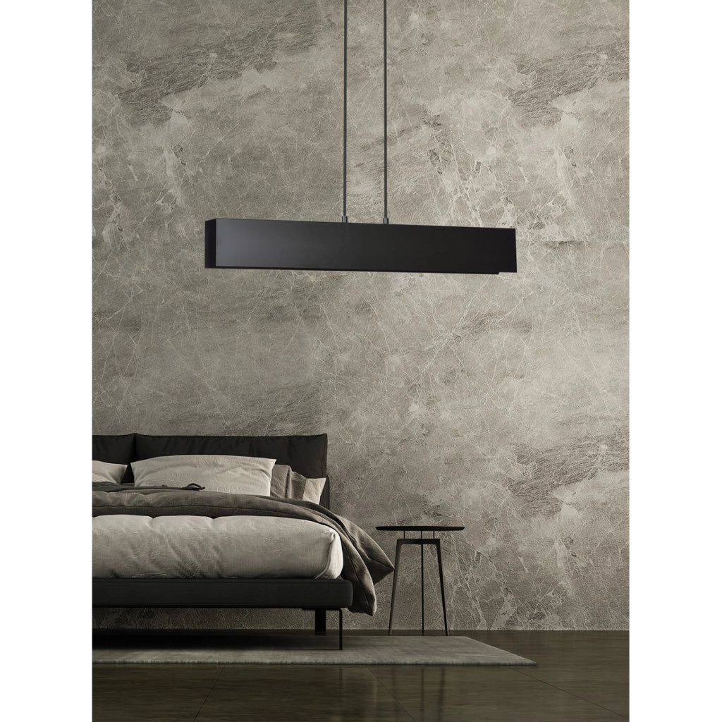 Lampada a sospensione GENTOR in acciaio nero opaco