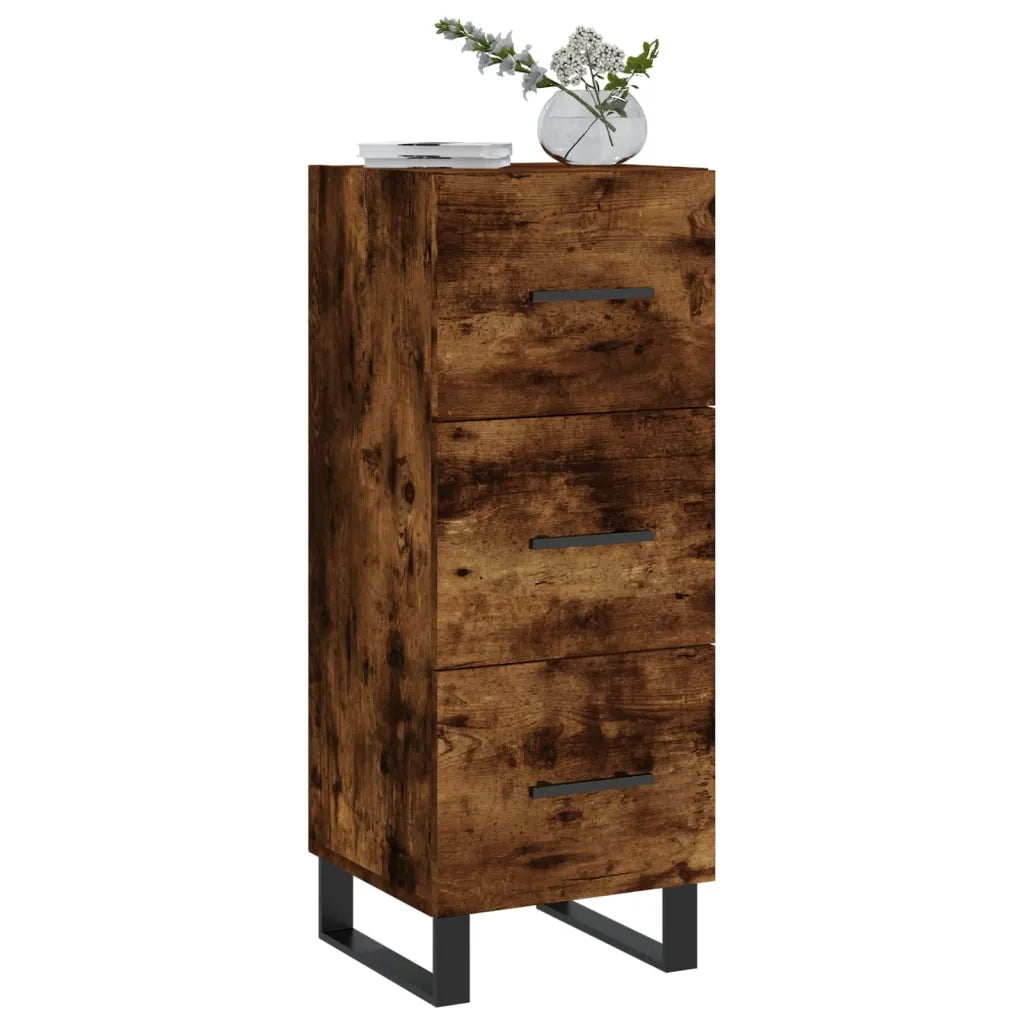 Credenza-Buffet-Armadio da cucina Rovere Fumo 34,5x34x90 cm in Legno Multistrato 432725