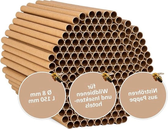 Maniglie di riempimento per hotel insetti 8 mm - Lotto di 200 pezzi - Lunghezza 15 cm