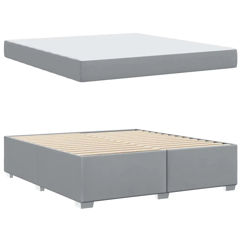 Struttura del letto Grigio chiaro 180 x 200 cm Tessuto