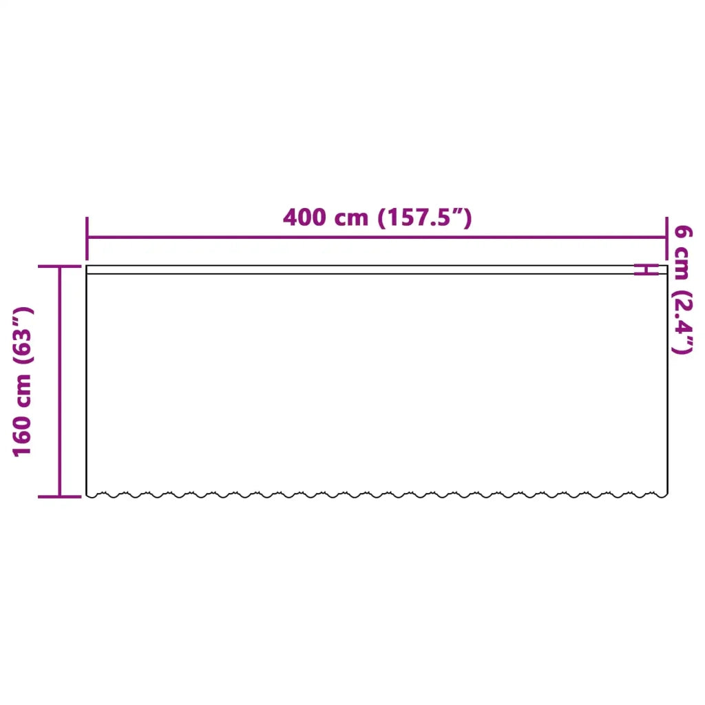 Tenda in Pizzo con tende Bianco 160 x 400 cm Poliestere 4107908