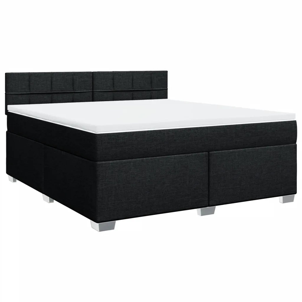 Giroletto a Molle con Materasso Nero 180x200 cm in Tessuto 3285969