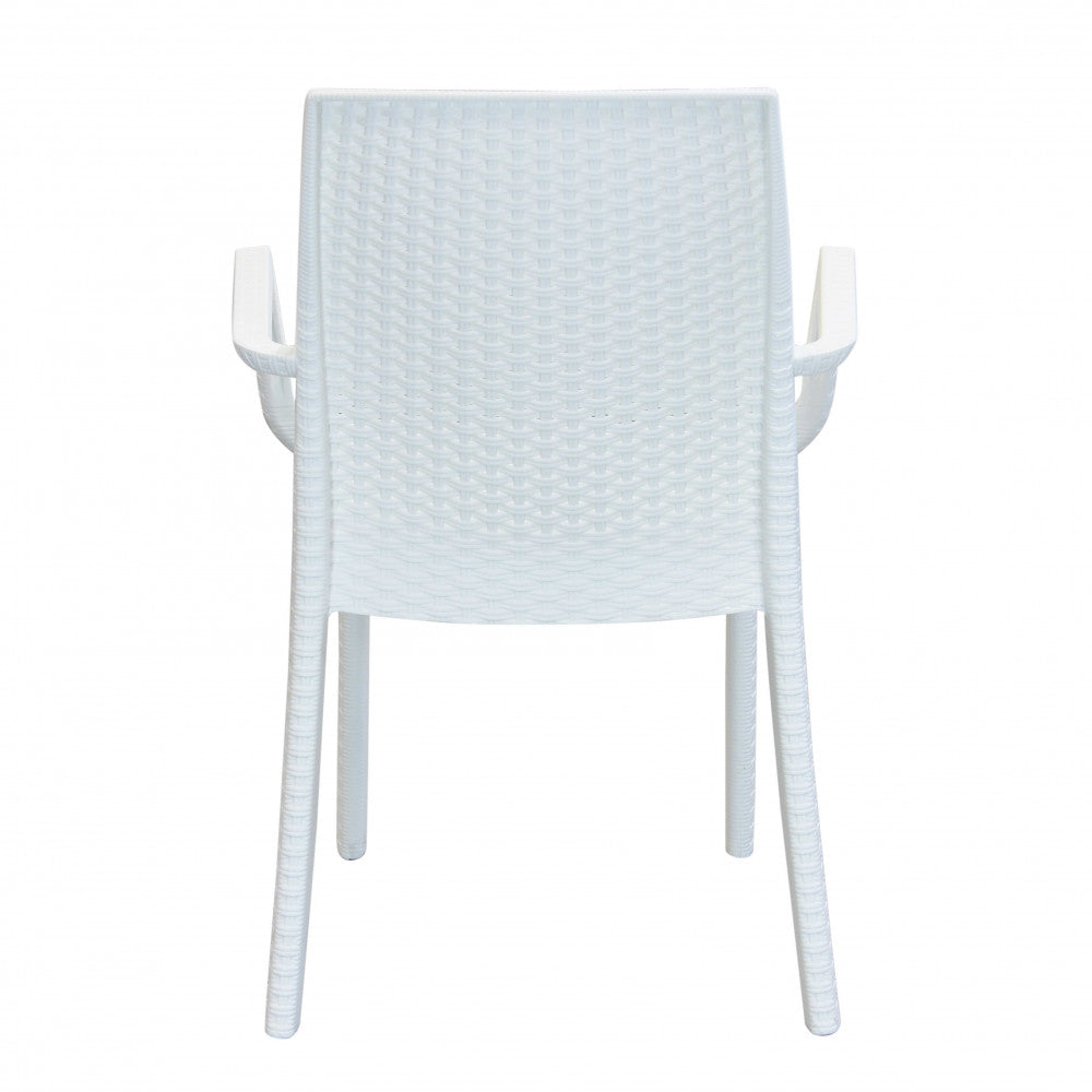 Sedia indiana 57x59x86 h cm in Wicker Bianco