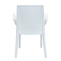 Sedia indiana 57x59x86 h cm in Wicker Bianco