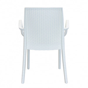 Sedia indiana 57x59x86 h cm in Wicker Bianco