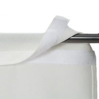 Paravento divisorio in tessuto telato bianco 4 pannelli 180 x 160 cm decoro 08_0000442