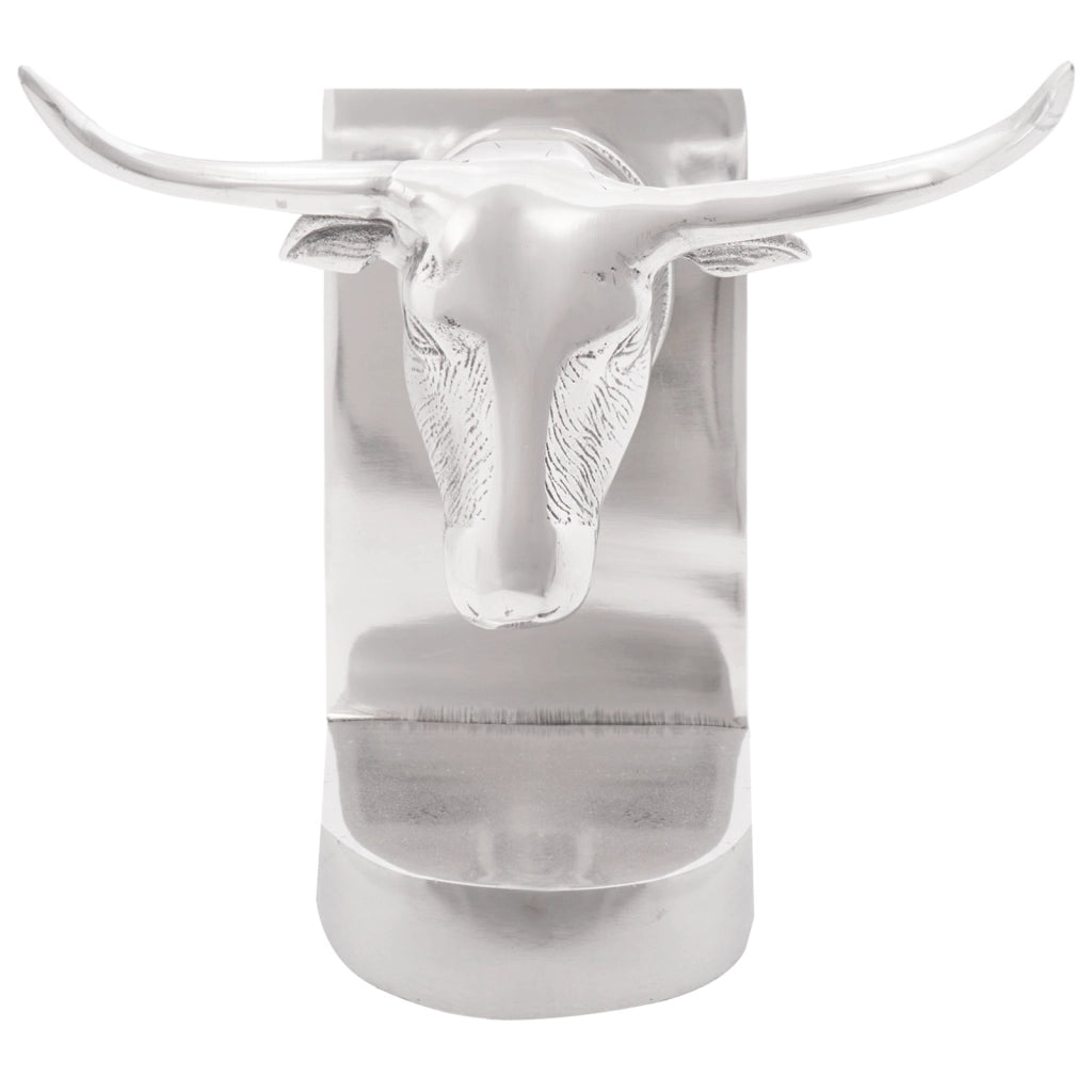 Fermalibri 2 pz Argento 21,5x15,5x20 cm Alluminio Toro