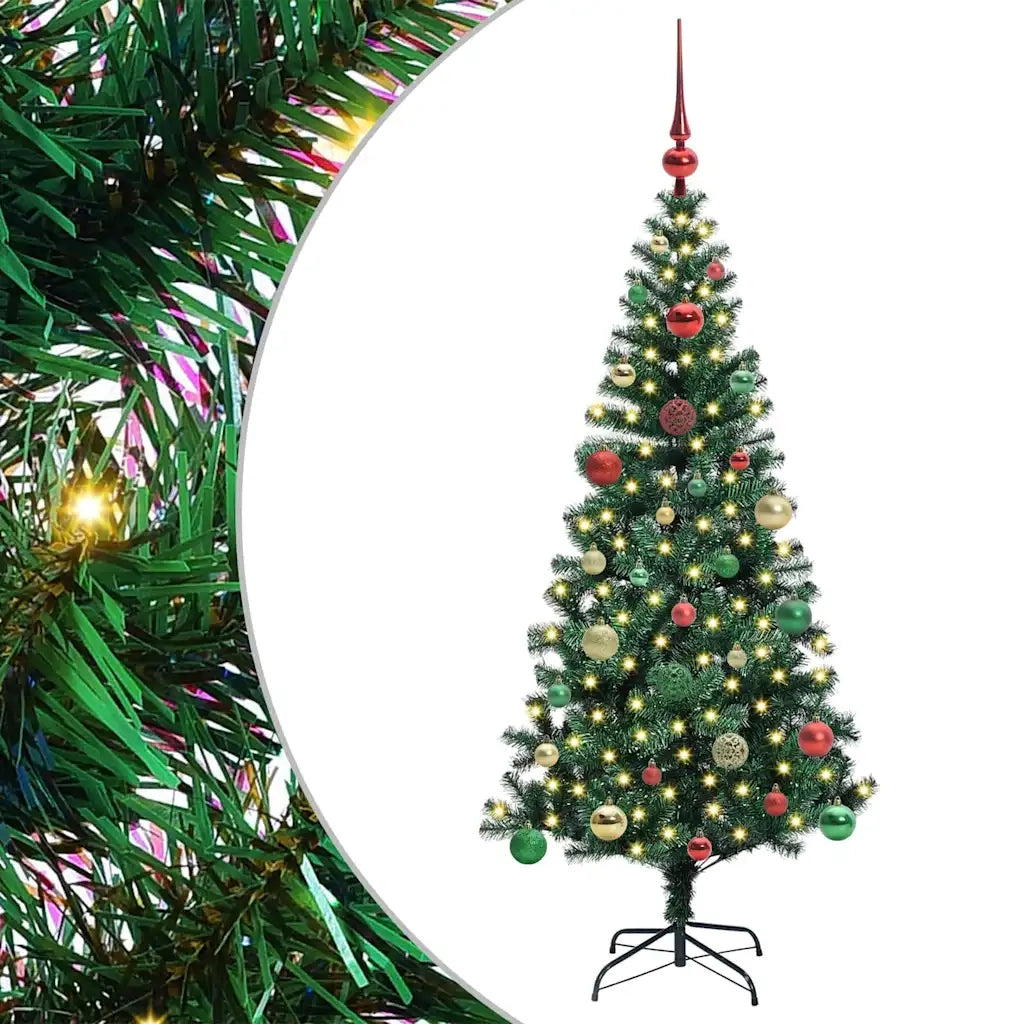 Albero di Natale Artificiale-Albero Natalizio con luci integrate Verde 150 cm 612012