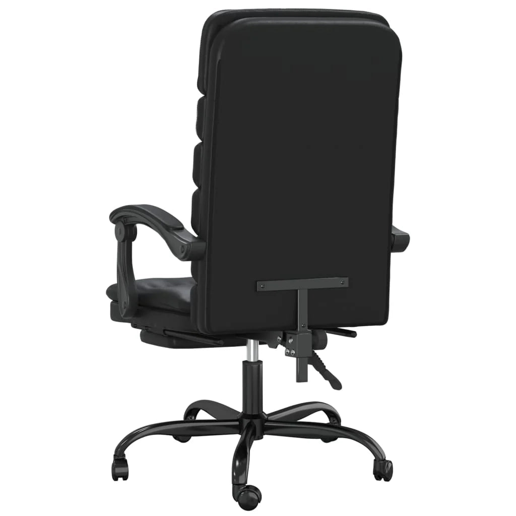 Poltrona massaggiante reclinabile per ufficio computer studio similpelle nera 02_0025418