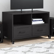 Mobile TV-Credenza per TV-Console TV Nero 68x39x43,5 cm in Acciaio 911147
