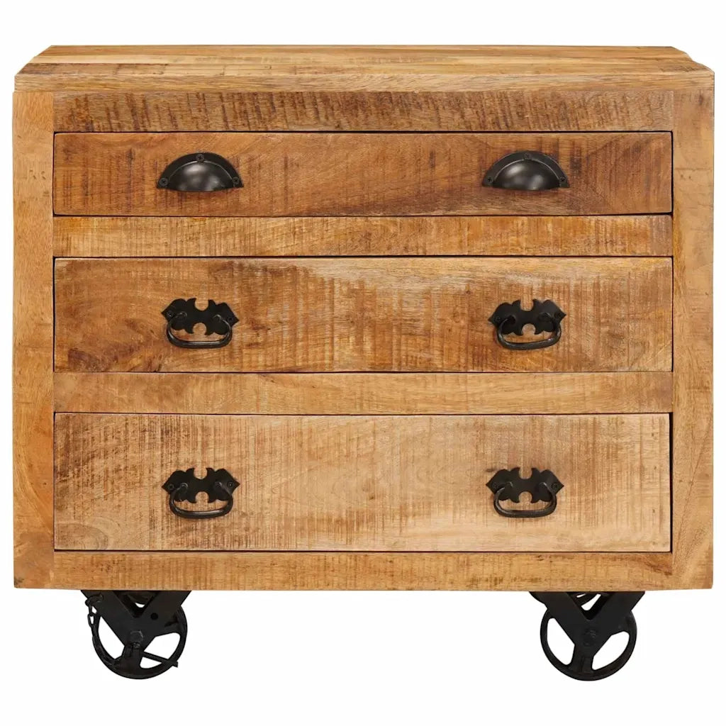 Mobile laterale Marrone 70 x 38 x 63 cm legno massello di mango 4104601