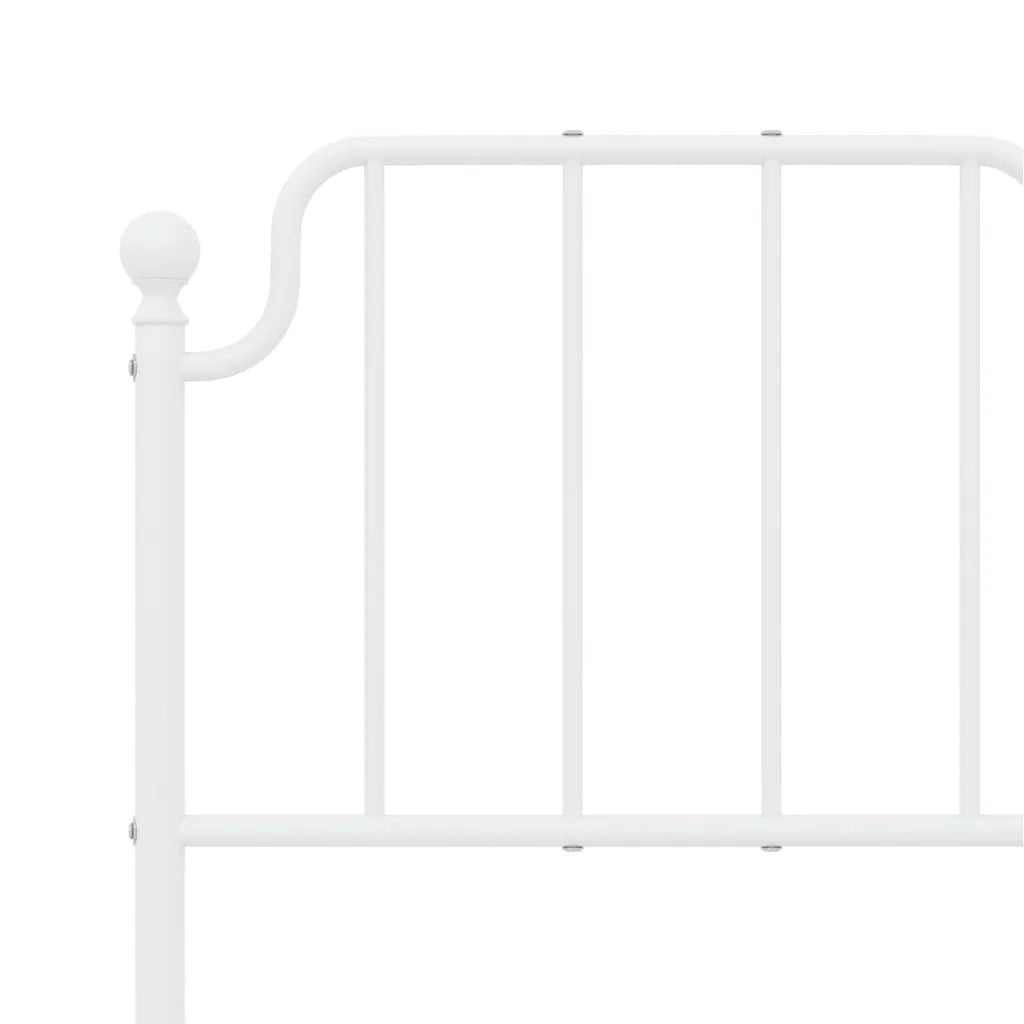 Giroletto con Testiera-Struttura Letto con testiera in Metallo Bianco 120x200 cm 501111