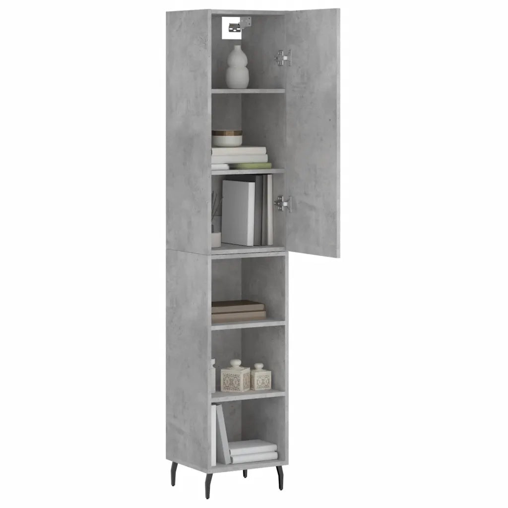 Credenza Grigio Cemento 34,5x34x180 cm in Legno Multistrato 3198997