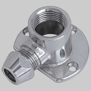 RACCORDO CURVO FEMMINA CON FLANGIA CROMATO  10x1/2     VA ALBERTONI