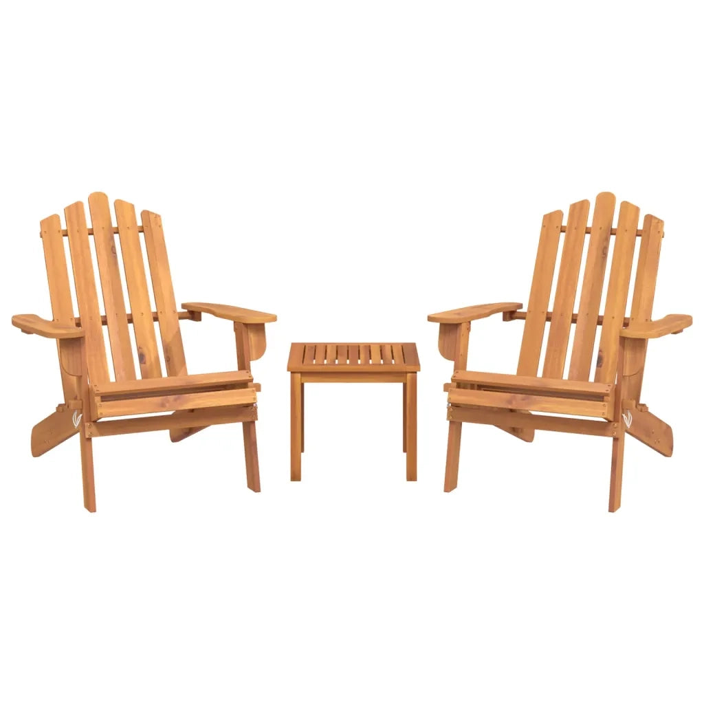Set Salotto da Giardino Adirondack 3pz Legno Massello di Acaciacod mxl 126372