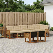 Set di divani da esterno 8 pz Naturale e Beige 3382037