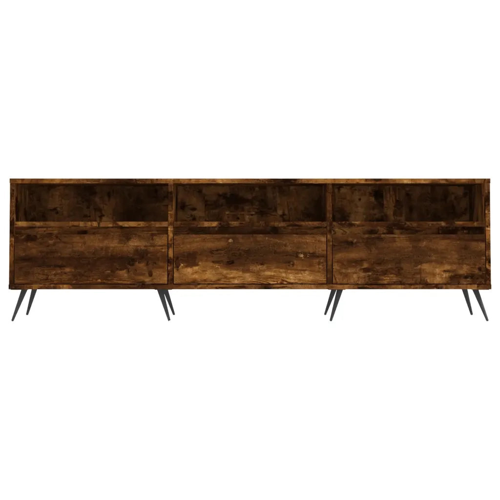 Mobile Porta TV Rovere Fumo 150x30x44,5 cm in Legno Multistrato 831257
