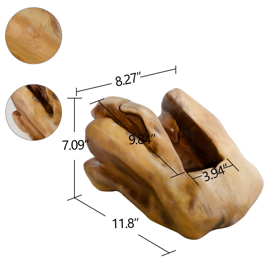 Portabottiglie in legno massello dal design irregolare