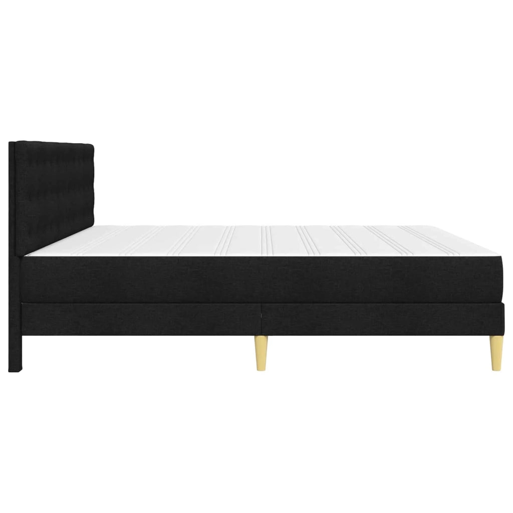 Struttura letto con materasso Nero 200 x 200 cm Tessuto