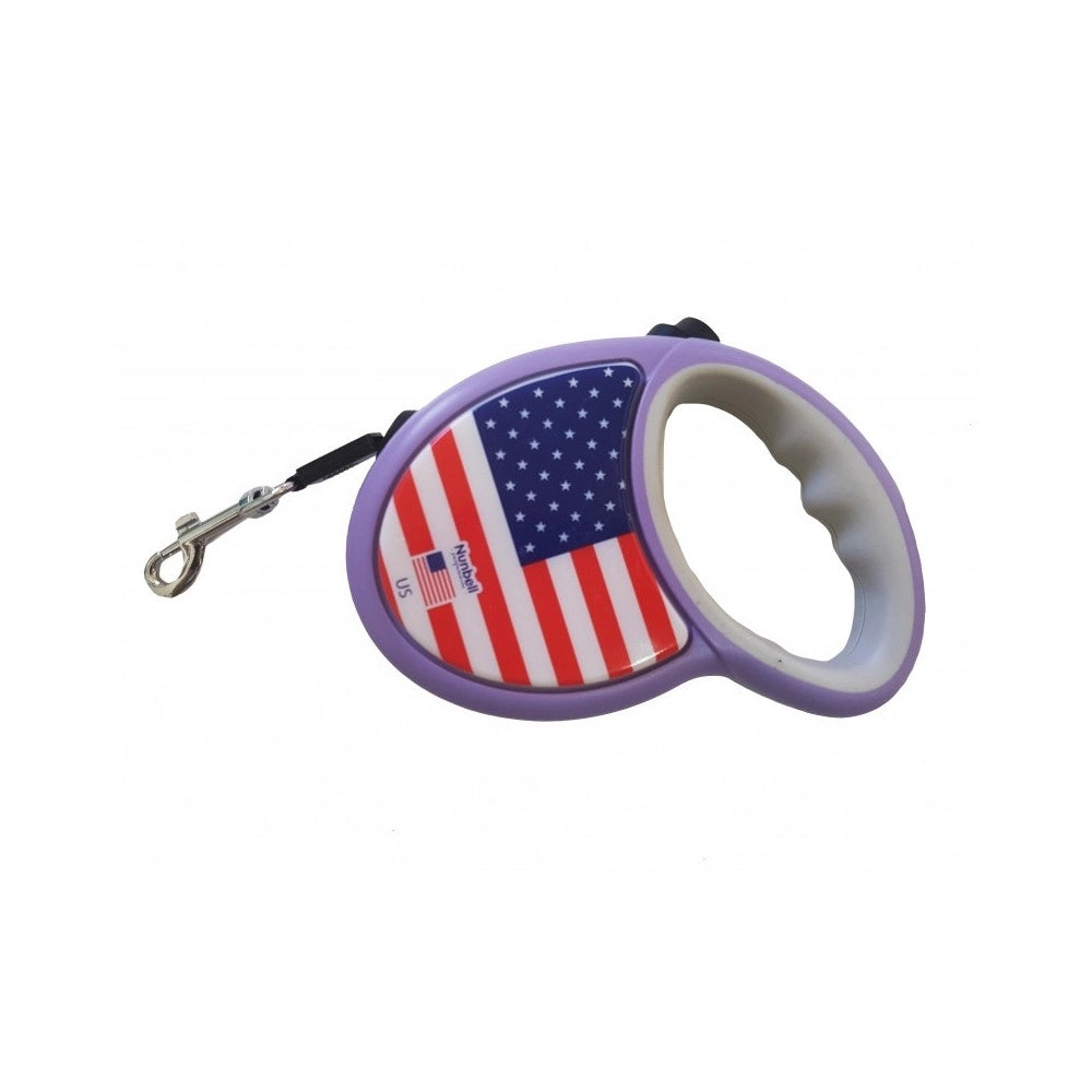 Trade Shop - Guinzaglio America Flexi Retrattile 5 Mt Nastro Allungabile Avvolgibile Estensibile Per Cane Fino A 18kg -
