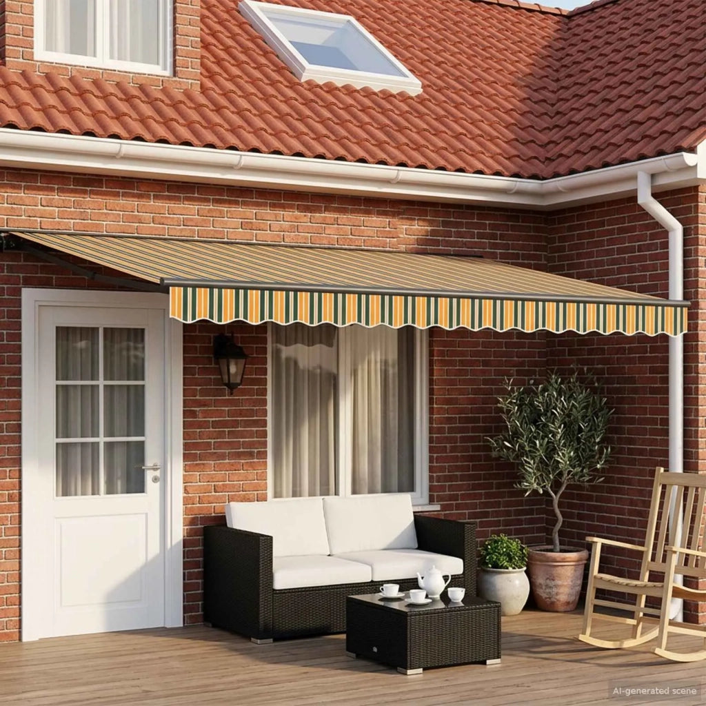 Cornice per Tenda Manuale con LED 5 × 3,5 m 3420950
