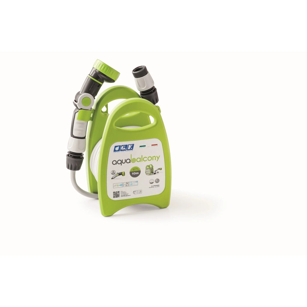 KIT SELLA PORTATUBO ACQUABALCONY LIME CON TUBO 10M