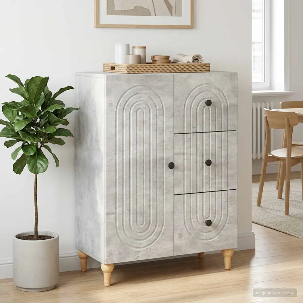 Credenza Grigio Cemento 66 x 34,5 x 90 cm Legno ingegnerizzato 894168
