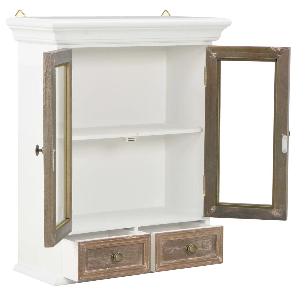 Armadietto Bianco 49x22x59 cm in Legno Massello cod mxl 76036