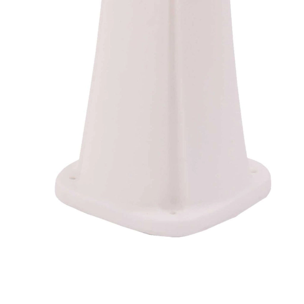 Doccia Riscaldata dal Sole Bianco RAL9003 in Polietilene HD con Serbatoio da 25 Litri e Lavapiedi ideale per Giardino e Piscina MPC DOCCIA SOLARE RIO BIANCO