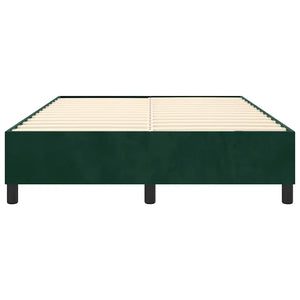 Struttura Letto a Rete a Molle Verde Scuro 140x190 cm in Velluto 3121117